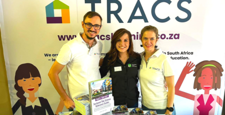 Smiling staff at the TRACS event in Bloemfontein