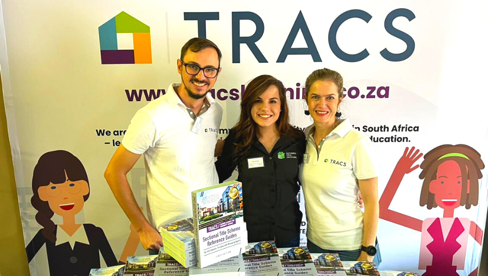 Smiling staff at the TRACS event in Bloemfontein